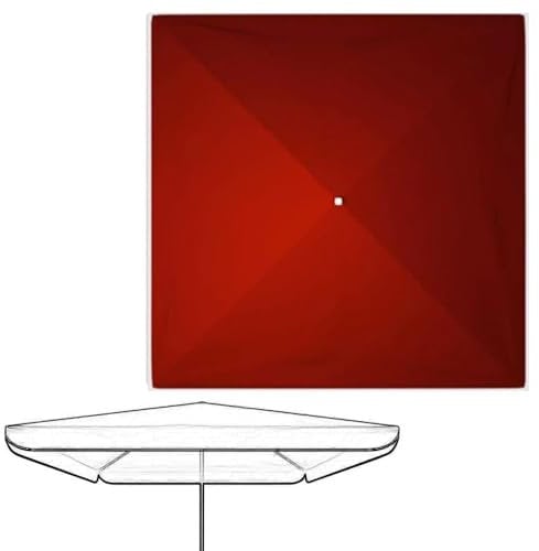IMUNKT Cuadrada Rectangular Toldo De Parasol De Recambio, Cubierta De Repuesto para Sombrilla De Mercado, 300x300 250x250 200x200cm, Tela Oxford Doble Impermeable(Burgundy,300x300cm/9.8x9.8ft)
