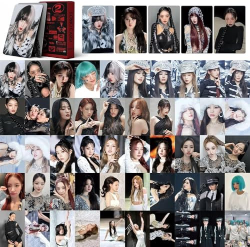 Musolaree 55 Stück (G) I-DLE Fotokarten, 2. Vollalbum, Super Lady Neues Album Photocards (G) I-DLE Wife Mini-Poster Karten, Fotokarten, Geschenk für Fans Mädchen (FASL) (C)