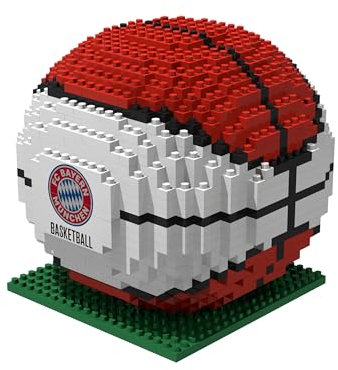 FOCO Offizielles Lizenzprodukt FC Bayern München BRXLZ-Steine 3D-Basketball BAU-Set