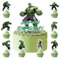 25 Stück Hu-lk Tortendeko，Hu-lk Cake Topper Geburtstag，Hu-lk Kuchendeko，Hu-lk Party Deko，Tortendeko Kindergeburtstag Set
