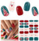 Christmas Nagelfolie UV Härtend - 28 Stück Nagelsticker Weihnachten UV Gel Nagelfolien Selbstklebend Nail Sticker Nagellackstreifen Gel-Nagelaufkleber Weihnachtsbaum Art Stickers DIY für Damen Mädchen