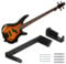 CrunchyWorks geneigter verstellbarer, anpassbarer schräger Gitarrenhalter, Wandhalterung Bügel Haken mit Montageequipment, Wandhalter Gitarrenständer, für E-Gitarren und E-Bässe, Schwarz