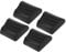 NULYLU 4pcs Ladder Feet Mitts Folding Step Ladder Step Ladder Replacement Feet Step Ladder Leg Tips Step Ladder Foot Pads Stepladder Attic Ladder Foot Pads Escalier Forsteps Rubber Black