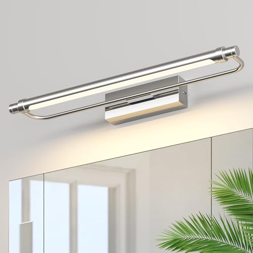Pasoar LED Spiegelleuchte Spiegellampen für das bad spiegelleuchte badezimmer 50cm, 180° drehbar spiegelleuchte led BadSpiegelschrank Beleuchtung 4000K, einfache Installation Schrankleuchte