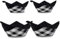 KYEQATY 4Pcs Microwave Bowl Cozy Black and White Plaid Bowl Holders for Hot Food Washable Soup Bowl Cozy Polyester Bowl Holders for Hot Food Soup Ice Cream