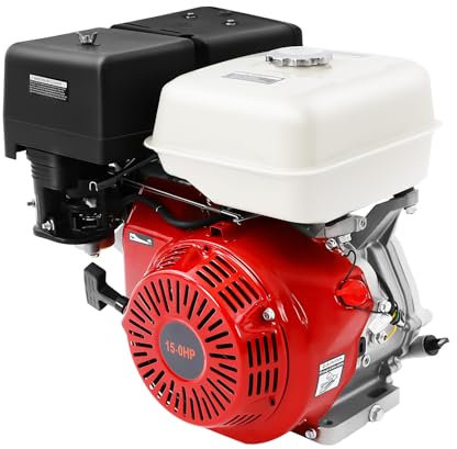 WINPANG 15HP Petrol Engine, 420cc 4-Stroke Vertical Shaft Aluminium Iron Gasoline Motor for Water Pumps, Generators, Construction Machinery, Pressure Washers and Farm Equipment (Red/Black)