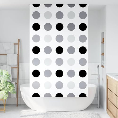 Tenda a rullo per doccia, 130 x 240 cm, per bagno, materiale PEVA, impermeabile e durevole, ideale per ambienti umidi, facile da pulire
