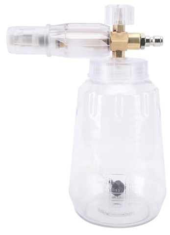 Car Wash Foam Sprayer Foam Cannon High Pressure Foaming Sprayer with Rotatable Nozzle 1L Transparent Bottle Adjustable Foams Concentration for Car Cleaning