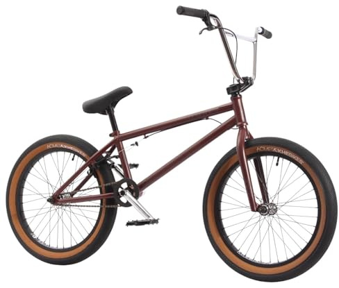 KHEbikes KHE CENTRIX FC BMX 20 Zoll – Freecoaster – CrMo Kurbel – 10,9 kg – Affix Rotor – Two-Tone Reifen – Rot-Braun – Freestyle Bike für Street, Park, Pumptrack – Modell 2025