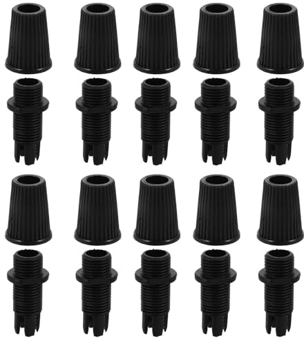Ciieeo Lot de 100 Presse-étoupes Noirs en Plastique Thermoplastique, Clips Câbles pour Câblage de Luminaires Suspendus, Connecteurs de Décharge de Traction Résistants à l'usure,