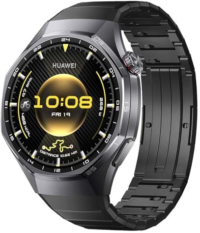 Titanium Armband Kompatibel mit Huawei Watch GT 6 Pro 46mm, Premium Titan Keine Lücken Uhrenarmband für Huawei Watch GT 6 Pro Smartwatch Ohne Werkzeug einstellbar Titan-Ersatzbänder für Herren Damen