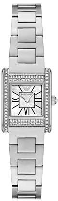 Emporio Armani Damen 26MM Silberfarbene Edelstahl Uhr, AR11794