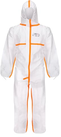 ProSafe 3 Schutzanzug PS3 – Chemikalienschutzanzug Typ 3B/4B/5B/6B, flüssigkeitsdicht & atmungsaktiv | Einweg Overall für Industrie, BAU & Asbest (L)