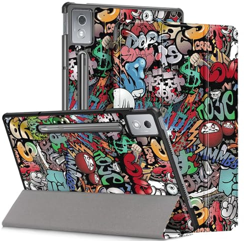 Techsuit für Lenovo Idea Tab Pro 12.7 2025 Hülle mit 360 Schutz, Mikrofaser Innenfutter, Verstellbare Betrachtungswinkel, Schlankes Design, FoldPro Series, PU Leder, Urban Vibe