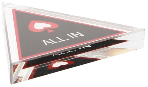 RORPOIR Poker Button Dreieckig Doppelwandig Glas Acryl Weihnachten Event