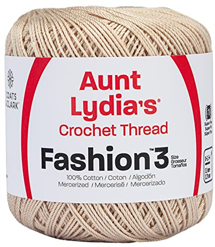 Red Heart Fashion Crochet, Cotton Size 3, Natural (182-226)