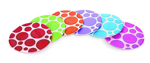 Munchkin Non-Slip Grippy Dots Bath Mat Hot Detection Technology, Pack of 6
