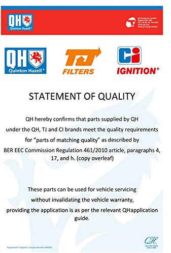 Quinton Hazell Brake Pad Set - 4 OEM Quality Direct Fit Replacement Brake Pads for Single Axle - Rear - BP1669
