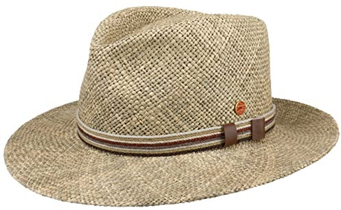 Mayser Sombrero de Paja Calas Mujer/Hombre - Made in The EU Outdoor Bogart Sol Verano Primavera/Verano - 56 cm Natural