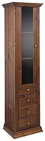 clever-moebel Vitrine aus Kiefernholz, kolonialfarben lackiert, Schrank