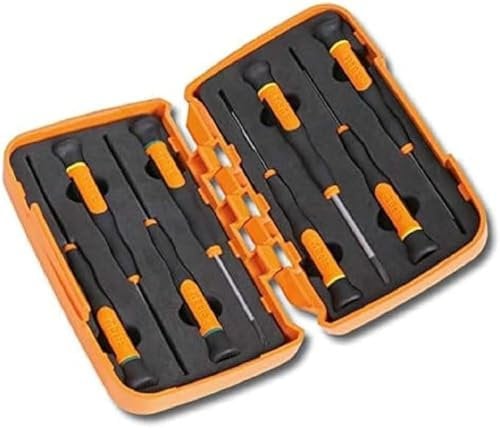 Beta 1257LPH/S8 - Serie di 8 microgiravite, lama piatta e Phillips in astuccio plastico rigido