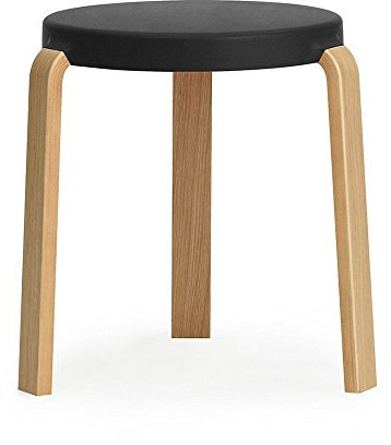 Normann Copenhagen Tap Hocker Eiche/Schwarz H: 43 x L: 41 x Ø: 35 cm