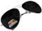 Morefaz Vintage Retro Original Mirrored Mirror Polarized Sunglasses Air Force Unisex Vintage Lens UV400 (Silver Black Polarized) MFAZ Ltd
