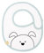 LÄSSIG Baby Lätzchen wasserabweisend Klettverschluss Baumwolle/Baby Bib Small, Little Chums, Dog