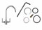 Tap O Ring Seal Repair Washer Kit & Allen Key for Franke Basel tap Swivel Spout