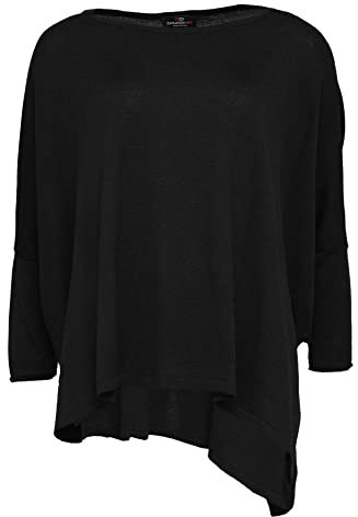 Zwillingsherz Poncho mit Baumwolle - Hochwertiges Cape für Damen - XXL Umhängetuch und Tunika mit Ärmel - Strick-Pullover - Sweatshirt - Stola für Sommer und Winter von Cashmere Dreams - swr