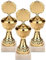 BRUBAKER 30-teiliges Set goldene Trophäen Pokale - Metallpokal auf Marmor Sockel 21 cm - Preise für Gewinner Sieger Sportveranstaltungen Kindergeburtstage