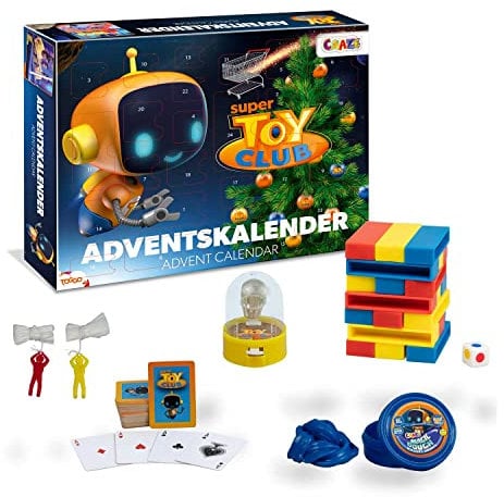 Craze SUPER Toy Club Adventskalender Kinder - Wissensspiel Geschicklichkeitsspiel Spielzeugkalender, Kreatives Spiel für Kinder und Erwachsene