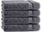 Class Home Collection Frottee Handtücher 50x100 cm – 4er Set Handtuch – Besonders weiche & saugfähige Handtücher aus 100% Baumwolle mit Aufhänger – Anthrazit
