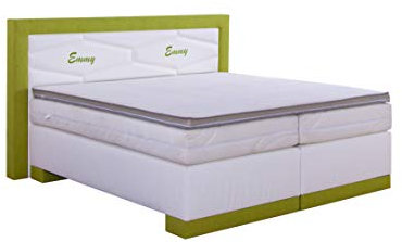 AUKONA Boxspringbett Emilie 180x200, Farbe wählen und ändern, 7 Zonen Taschenfederkern-Matratze, H2 H3 H4, Komfortschaum-Topper, Lieferung und Aufbau kostenlos