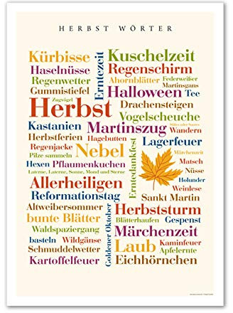 Deine Wörter Poster Herbst (50x70 cm)