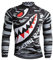 Herren Atmungsaktiv Schnelltrocknend Fahrradtrikot, Outdoor Lange Ärmel Radsport-Shirt, 009, L
