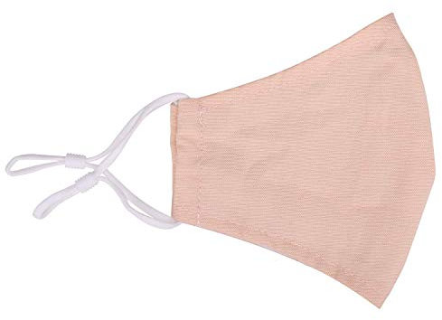 Wiederverwendbare Gesichtsmaske, waschbar, Bandana, Gesichtsmaske, 3-lagige Baumwoll-Gesichtsmaske, atmungsaktive Mode-Gesichtsmaske zum Schutz vor Verschmutzung, Beige, 1 Stück