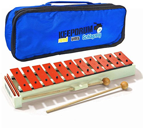 Sonor SG Glockenspiel für Kinder Sopran + keepdrum Tasched für Glockenspiel Blau