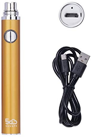 5GVAPE EVOD EGO Battery - 650mAh USB Rechargeable for CE4 Tank Atomizer E-Shisha (Gold)