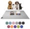 SanoZoo® Napfunterlage - Öko-TEX - Made in Germany - rutschfeste Futtermatte für Hunde & Katzen 30x40cm Hellgrau, wasserfest