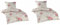 MB Warenhandel24 Bettwäsche Seersucker Microfaser Doppelpack 4 teilig mit Reißverschluss 2X ca. 135x200 cm + 2X ca. 80x80 cm (Paris)