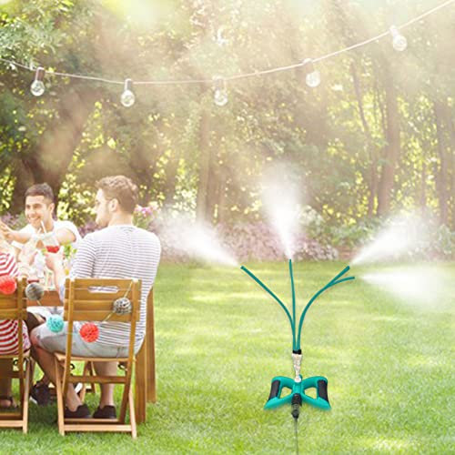 DZAY Stehendes Sprühnebel Kühlung,Nebel Kühlsystem mit 8 m Verlängerung Rohrleitung und 4 Messing Nebeldüsen Kühlt Sprühsystem Misting System für Garten Gewächshaus Trampolin Sonnenschirm (Grün)
