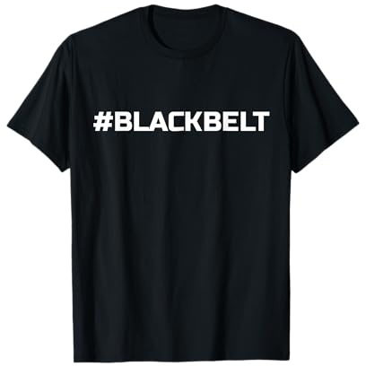T-shirt con cintura nera per arti marziali, TaeKwonDo Karate Mma Judo Maglietta