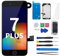 for iPhone 7 Plus Screen Replacement with Home Button 5.5inch Black, 7Plus LCD Display Digitizer Full Assembly Repair Kit with Front Camera Earpiece Speaker Sensor, Fix Tools for A1661, A1784, A1785