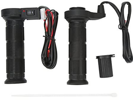 Asixxsix Motorrad-Heizgriffe, 1 Paar 7/8 Zoll 22 Mm Elektrischer Heißer Handgriff Motorrad-Lenkergriff rutschfeste Nylon TPU-Motorrad-Handgriffe Zum Nachrüsten, Wasserdicht und Staubdicht