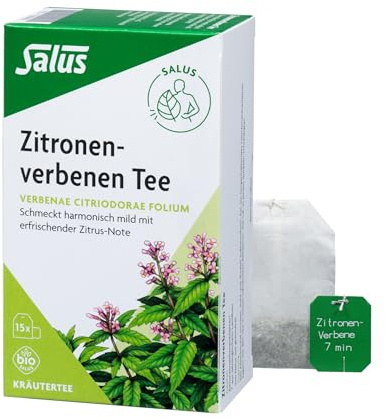 Salus - Zitronenverbene Tee - 1x 15 Filterbeutel (27 g) - Kräutertee - Verbanae citriodorae folium - harmonisch mild - erfrischende Zitrus-Note - bio