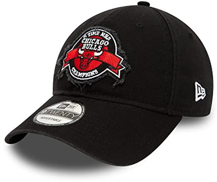 New Era Basketball Fanartikel Chicago Bulls NBA unstrukturierte Krone verstellbar schwarz 9Twenty Cap - One-Size