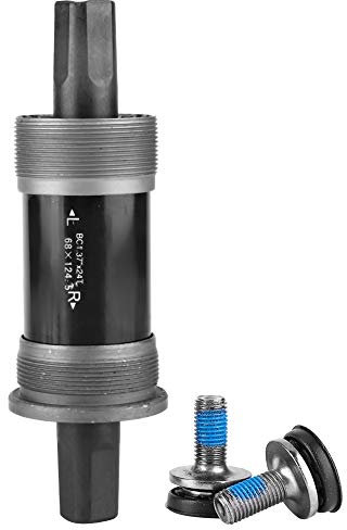 RiToEasysports 68 Mm Quare Hole Axis Fahrrad-Tretlager mit Schrauben für Vierkant-Spindelkurbel (68 x 124,5 l)