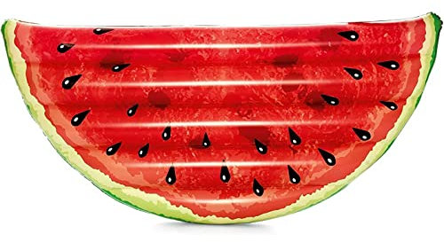 Acan Tradineur - Colchoneta Hinchable Diseño Sandia - Fabricado en Vinillo Resistente - Incluye Parche de reparación - Ideal para Disfrutar Este Verano - 174 x 89 cm