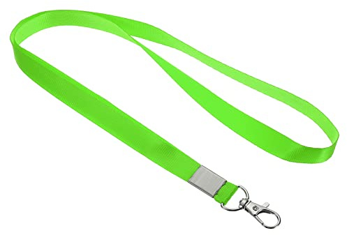 PATIKIL Umhängeband, 43,2 cm, 20 Stück, 1 cm breit, flach, Marineblau | Mit drehbarem Hakenclip für Namensschilder, Ausweishalter, Schlüssel, Marineblau